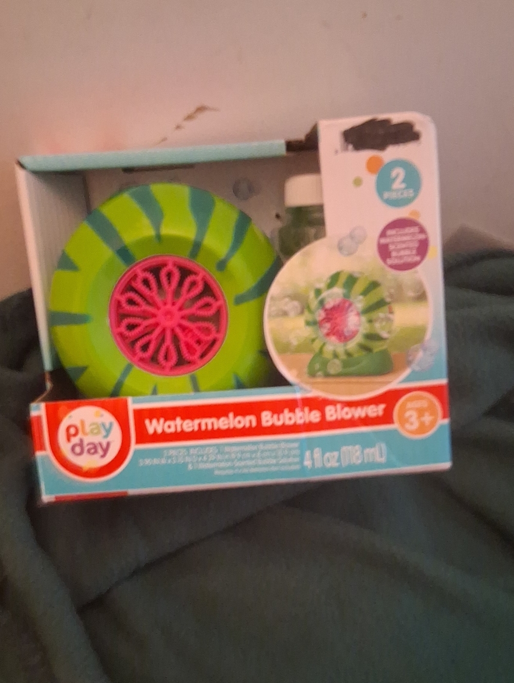 Play Day Watermelon Bubble Blower - Green & Pink